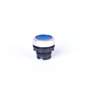Drukknop vlak tijdelijk zonder bedrukking verlichtings-mogelijkheid blauw