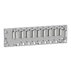 Backplane 8 mods paneel- plaat- of DIN-railmontage Modicon