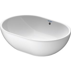 UNIVERSEEL #033550 opzetwastafel 495mm wit zonder kraangat met overloop