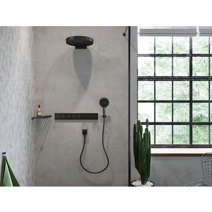 Porter E wandhouder brushed black chrome