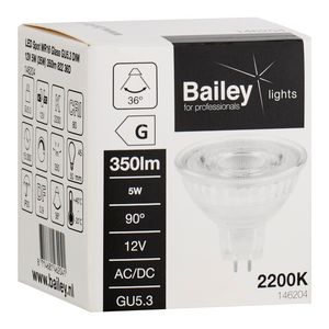 LED-lamp MR16 Glass spot GU5.3 DIM 12V 5W 35W 350lm 822 36D