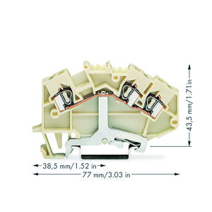 3-draads afschermklem 2,5mm² Markering in het midden VVE=50