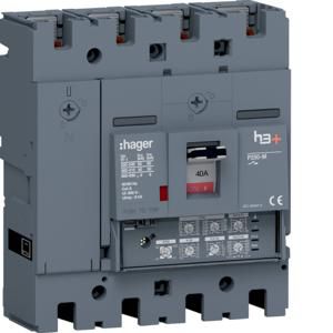 Vermogensautomaat h3+ P250 LSI 4P4D 40A 50kA boutaansl.