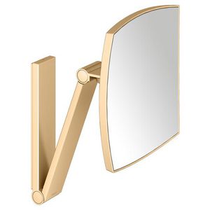 Cosmeticaspiegel wandmodel vierkant messing geborsteld