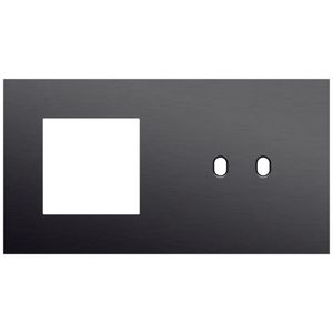 Afdekplaat 2-voud horiz. 71mm centerafst. 224-57808