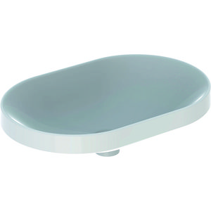VariForm opbouwwastafel ellipsvormig 60x40cm zonder overloop wit