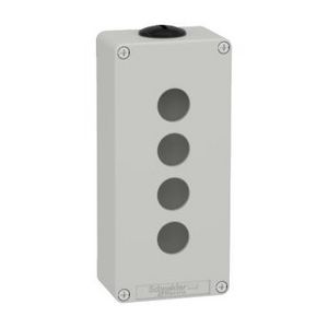 Lege behuizing Zamak Grijs RAL7035 4 uitsparingen 22mm 80