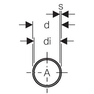 Lengte a 5mtr. Polyethyleen (PE) afvoerbuis 75mm WD=3mm
