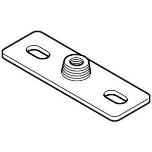 bevestigingsplaat met moer M10bi. / 1/2"bu.