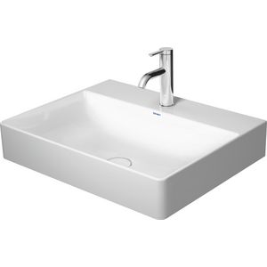 DURASQUARE #235360 wastafel 600mm wit met kraangat