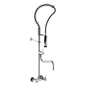 Grootkeukenmengkraan CHEF 70814  wandmontage 150mm uitvoering zonder uitloop incl. vaatdouche