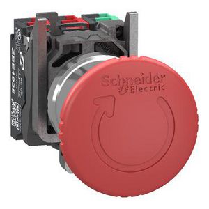 Noodstopschakelaar Harmony XB4 metaal rode paddenstoel 40mm