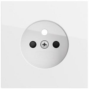 Afdekking wandcontactdoos aarpen SP Gira F100 zuiver wit