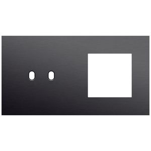 Afdekplaat 2-voud horiz. 71mm centerafst. 224-57807
