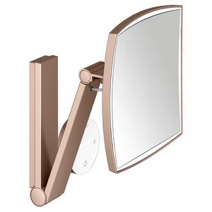 Cosmeticaspiegel wandmodel,vierk/verl/ rood goud geborsteld