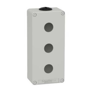 Lege behuizing Zamak Grijs RAL7035 3 uitsparingen 22mm 80