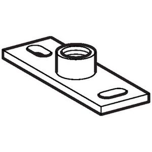 bevestigingsplaat met moer 3/4"