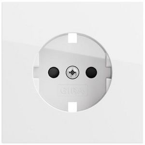 Res-onderdeel: afdekking wandcontactdoos met randaarde Safety Plus Gira F100 zuiver wit