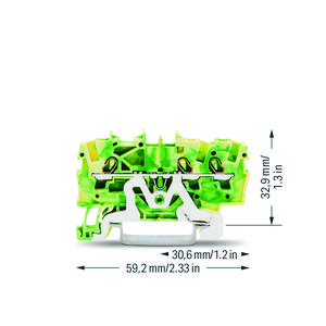 3-draads aardklem 1,5mm² voor Ex e II-groen VVE=100