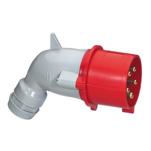 Hoek contactstop 400V 32A 5P IP44 kunststof P17
