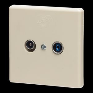 Contactdoos inbouw radio/TV tot 1218 MHz met afdekpl. VVE=10