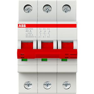 Lastscheider schakelaar rood 3P 40A 440VAC AC-23A 25 kA