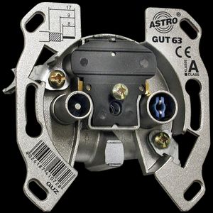 Contactdoos-rijg inbouw radio/TV/satelliet zonder afdekplaat