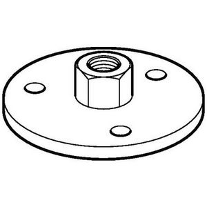 bevestigingsschijf met moer 1/2"