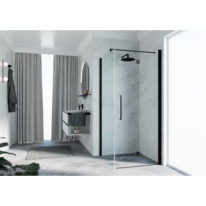 Deel rechts Y22GS hoekinstap 1010-1030x2000mm zwart helder glas