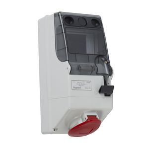 Wandcontactsdoos gesch. + DIN 400V 16A 5-polig IP44 P17