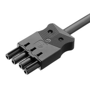 Aansluitsnoer female 4-polig 1,5mm² 100cm LV zwart Eca