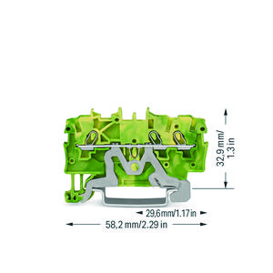 3-draads aardklem 1mm² voor Ex e II-groenl VVE=100