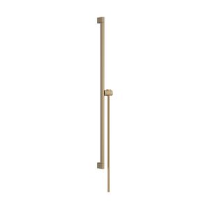 Unica glijstang S Puro 90cm met easy slide handdouchehouder en Isiflex doucheslang 1600mm Brushed Bronze