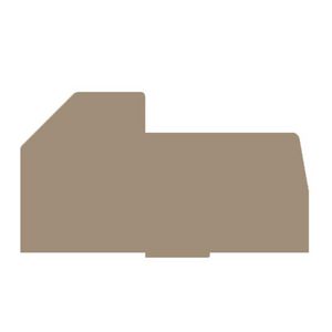 Afsluit- eindplaat d.beige h:40.75mm b:1.5mm V- VVE=50