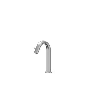 Fonteinkraan CONCORD rvs gebogen staand S-size sprong 114mm rvs geborsteld