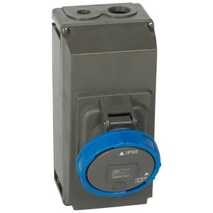 Opbouw wandcontactdoos 230V 63A 3-polig IP67 Hypra