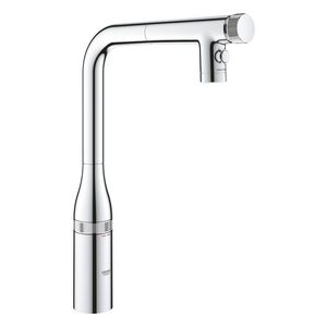 Essence sc keukenkraan smartcontrol L-uitloop uittrekbaar dual spray chroom (prof)