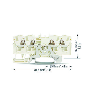 4-draads afschermklem 4mm² mark. zijkant/midden wit VVE=50