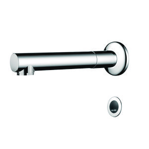 Muurkraan elektronisch 2 RVS uitlopen bevestiging op paneel