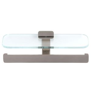 Closetrolhouder dubbel RVS geborsteld planchet transp.glas SHIFT