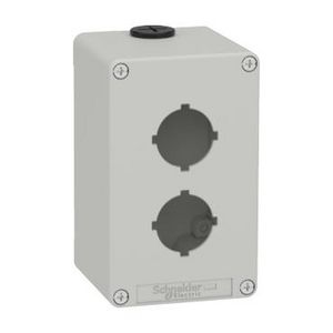 Lege behuizing Zamak Grijs RAL7035 2 uitsparingen 30mm 80