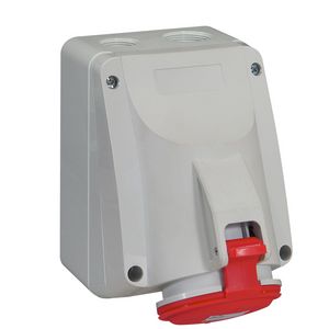 Opbouw wandcontactdoos 400V 32A 4-polig IP44 P17