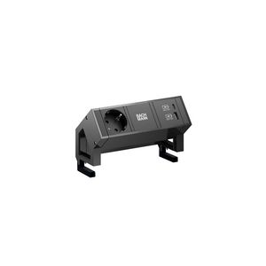 DESK 2 1x 230V RA 1x USB A/C chrgr 0,2m GST o.g. incl. klem