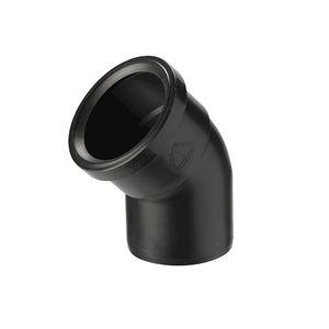 Bocht Rolux luchttoevoer 45° PP 100 zwart