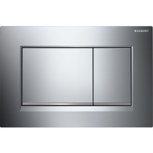 Bedieningsplaat 2-toets Sigma20 SQUARE (voorheen Sigma30) 2-toets plaat+toetsen: chroom designstroken: matchroom
