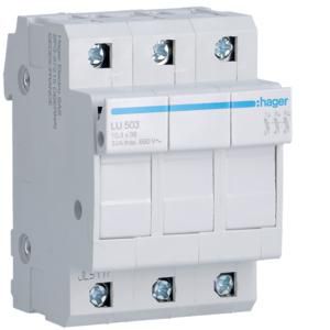 Zekeringhouder L38 3P 32 A 3 modulen VVE=4
