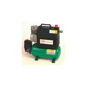 Olievrije Mini luchtcompressor lichte werkzaamh. incl kopp.