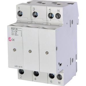 Smeltpatroonschakelaar 32A PCF10 LED 3-polig + Nul