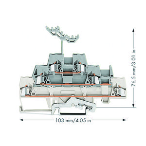 3-etageklem Afscherm-/rijg-/rijgklem 2,5mm² 280-548 VVE=40