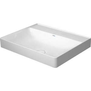 DURASQUARE #235460 opzetwastafel 600mm wit zonder kraangat geslepen onderzijde